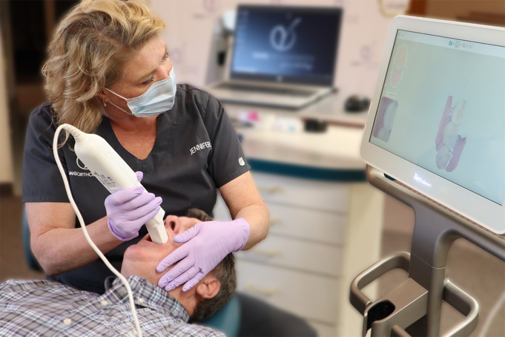 Orthodontic technology used for scanning teeth.